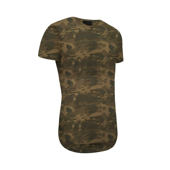 Victorious Men's Hipster Long Length Curved Hem T Shirt, Up To 5X