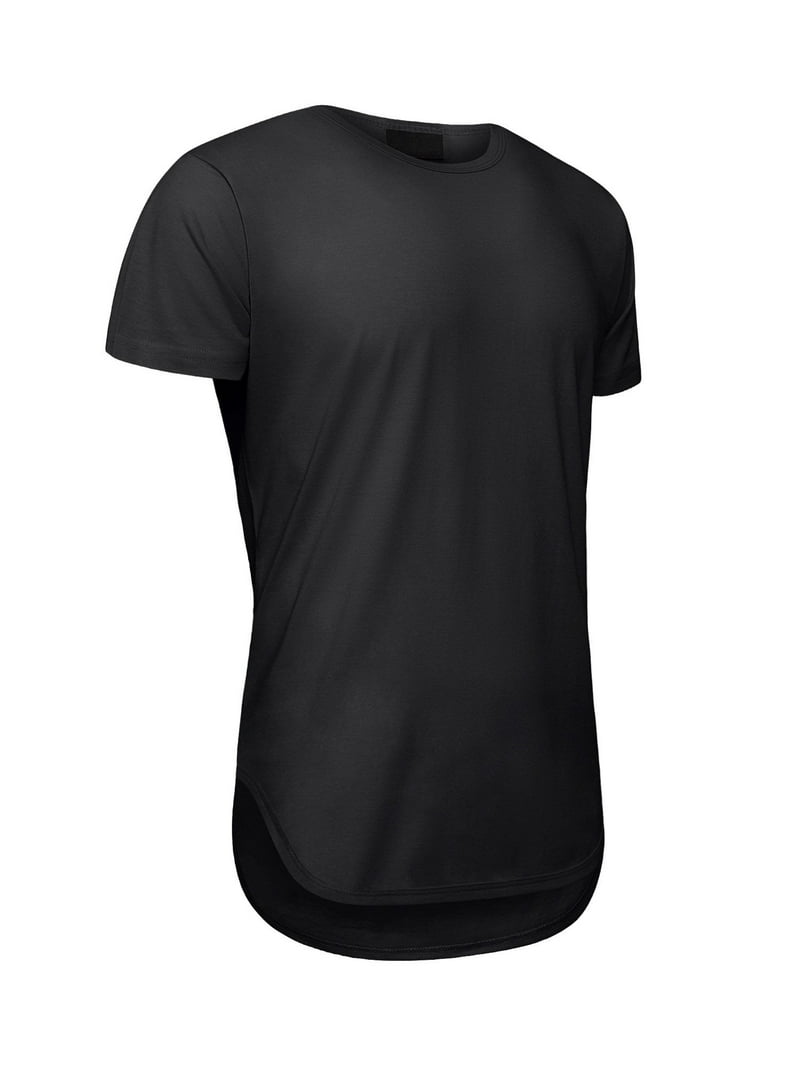 Victorious Men's Hipster Long Length Curved Hem T Shirt, Up