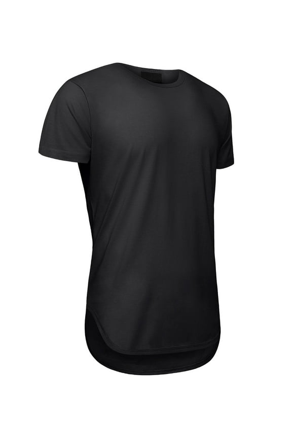 Victorious Men's Hipster Long Length Curved Hem T Shirt, Up To 5X