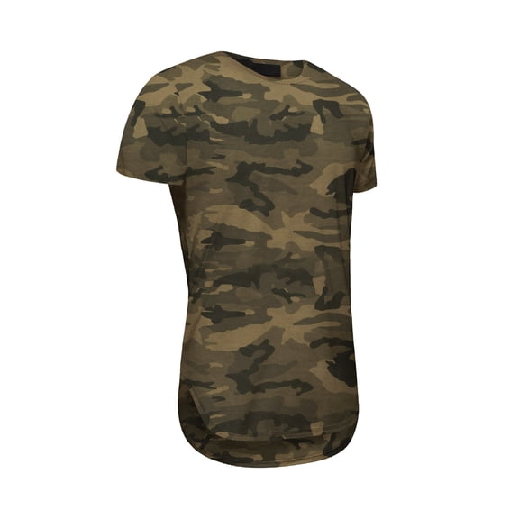 Victorious Men's Hipster Long Length Curved Hem T Shirt, Up To 5X