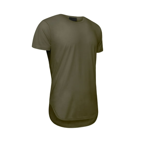 Victorious Men's Hipster Long Length Curved Hem T Shirt, Up To 5X