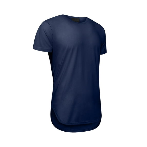Victorious Men's Hipster Long Length Curved Hem T Shirt, Up To 5X