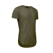 Victorious Solid Color Long Length Curved Hem T-Shirt TS270 - OLIVE - 5X-Large