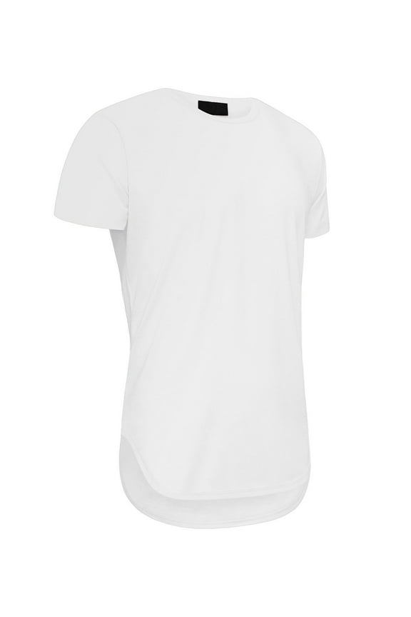 Victorious Men's Hipster Long Length Curved Hem T Shirt, Up To 5X