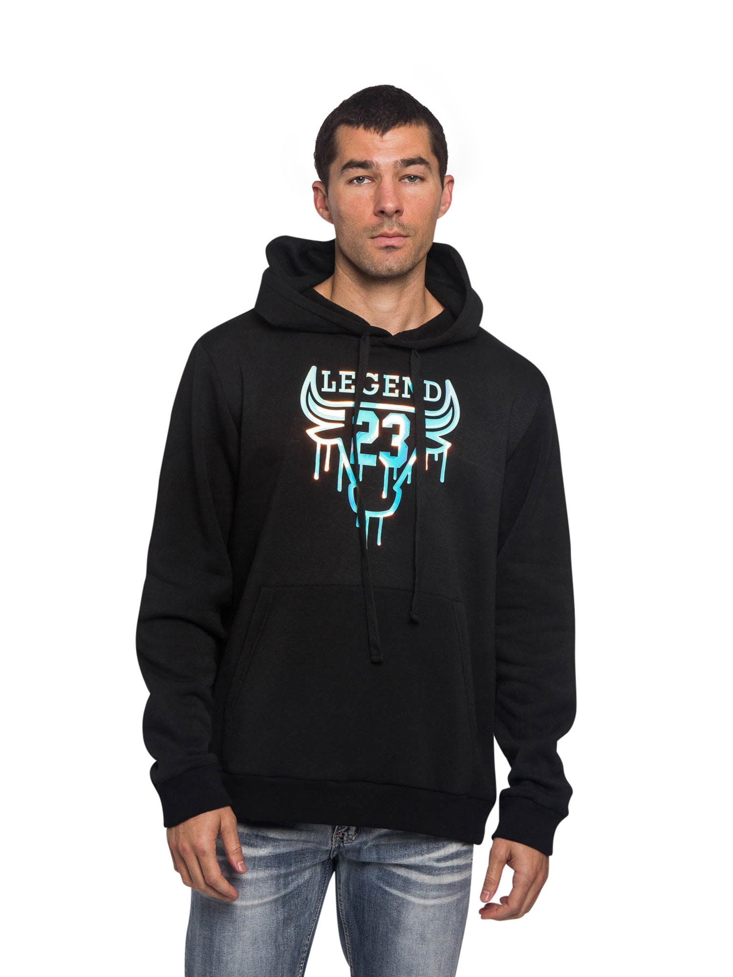 Victorious Men's Drip Fleece Pullover Hoodie - Graphic Print, Soft Cotton Blend
