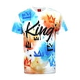 thumbnail image 1 of Victorious Men's King Paint Splatter Tie Dye T-Shirt TS7415 - White - Large, 1 of 2