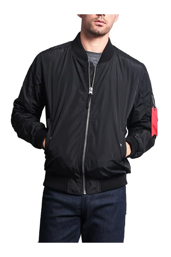 Victorious Men's Lightweight Contrast Bomber Flight Jacket, Up to 5X