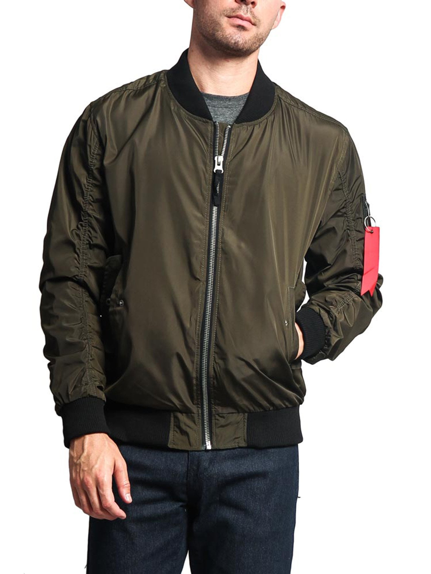 Victorious Men's Lightweight Contrast MA-1 Bomber Flight Victorious Men's Lightweight Contrast MA-1 Bomber Flight
