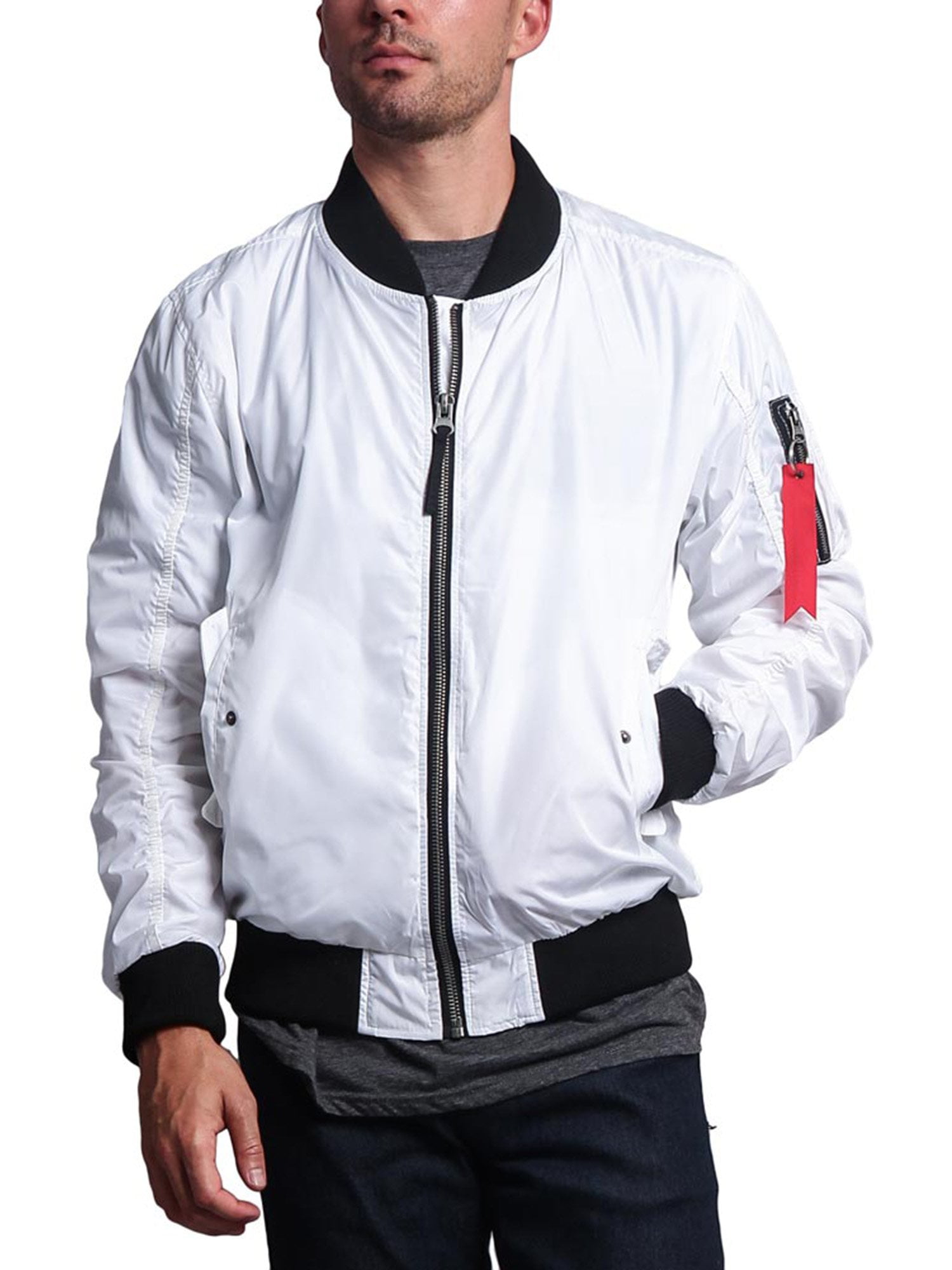Victorious Men's Lightweight Contrast MA-1 Bomber Flight Jacket