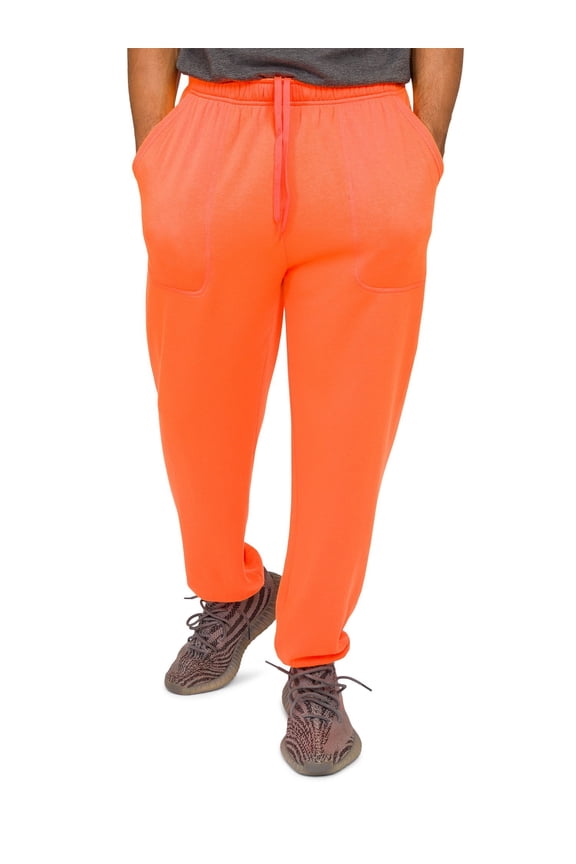 Victorious Men's Lightweight Fleece Drawstring Elastic Cuff Sweatpants, Up To 5X