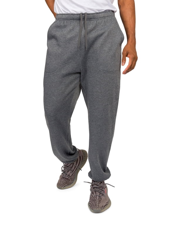 Victorious Men's Lightweight Fleece Drawstring Elastic Cuff Sweatpants, Up To 5X