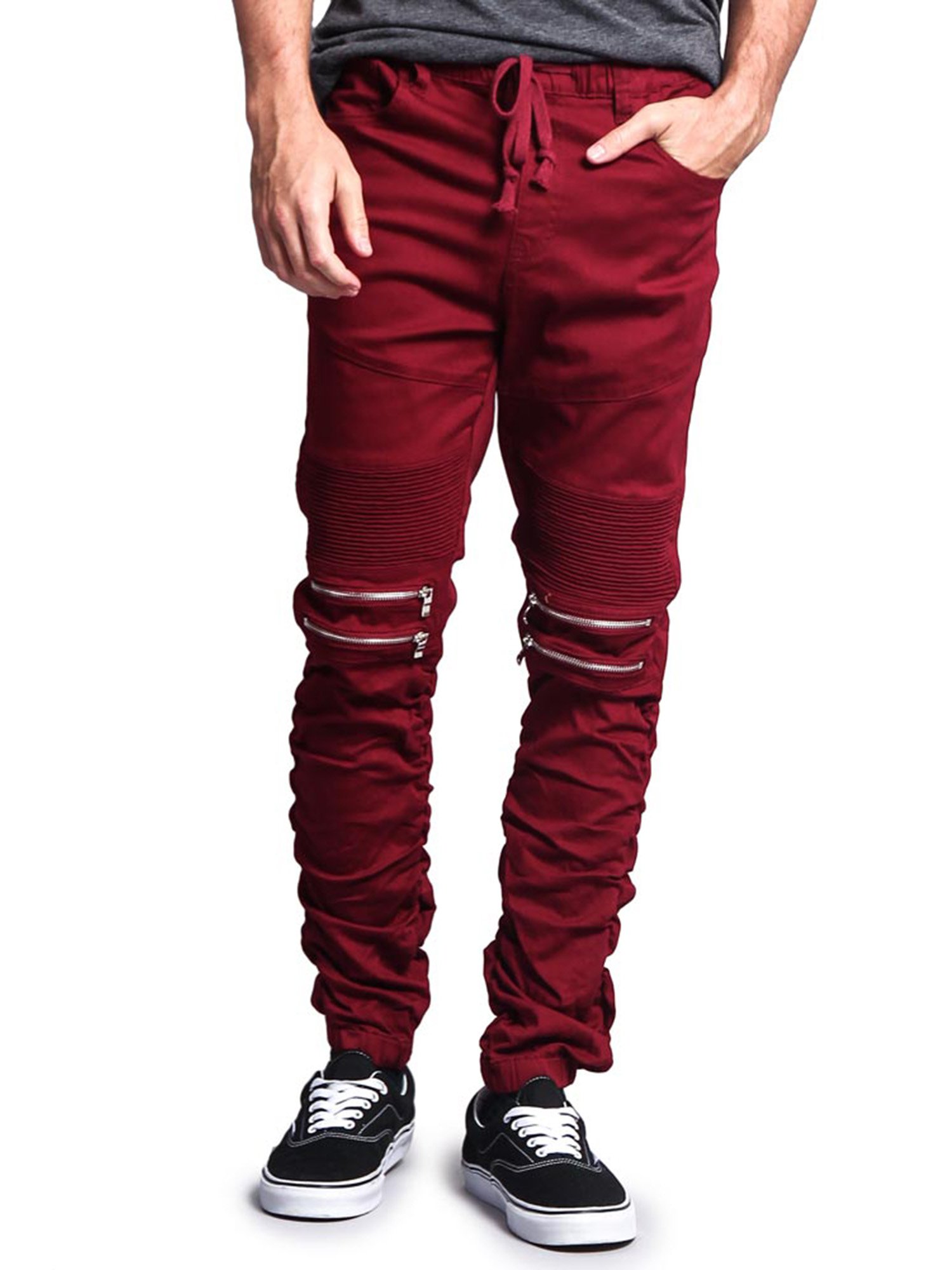 Victorious Men's Twill Jogger Pants - Elastic Waist, Drop-Crotch, Tapered Leg, Dark Wheat, 5X-Large