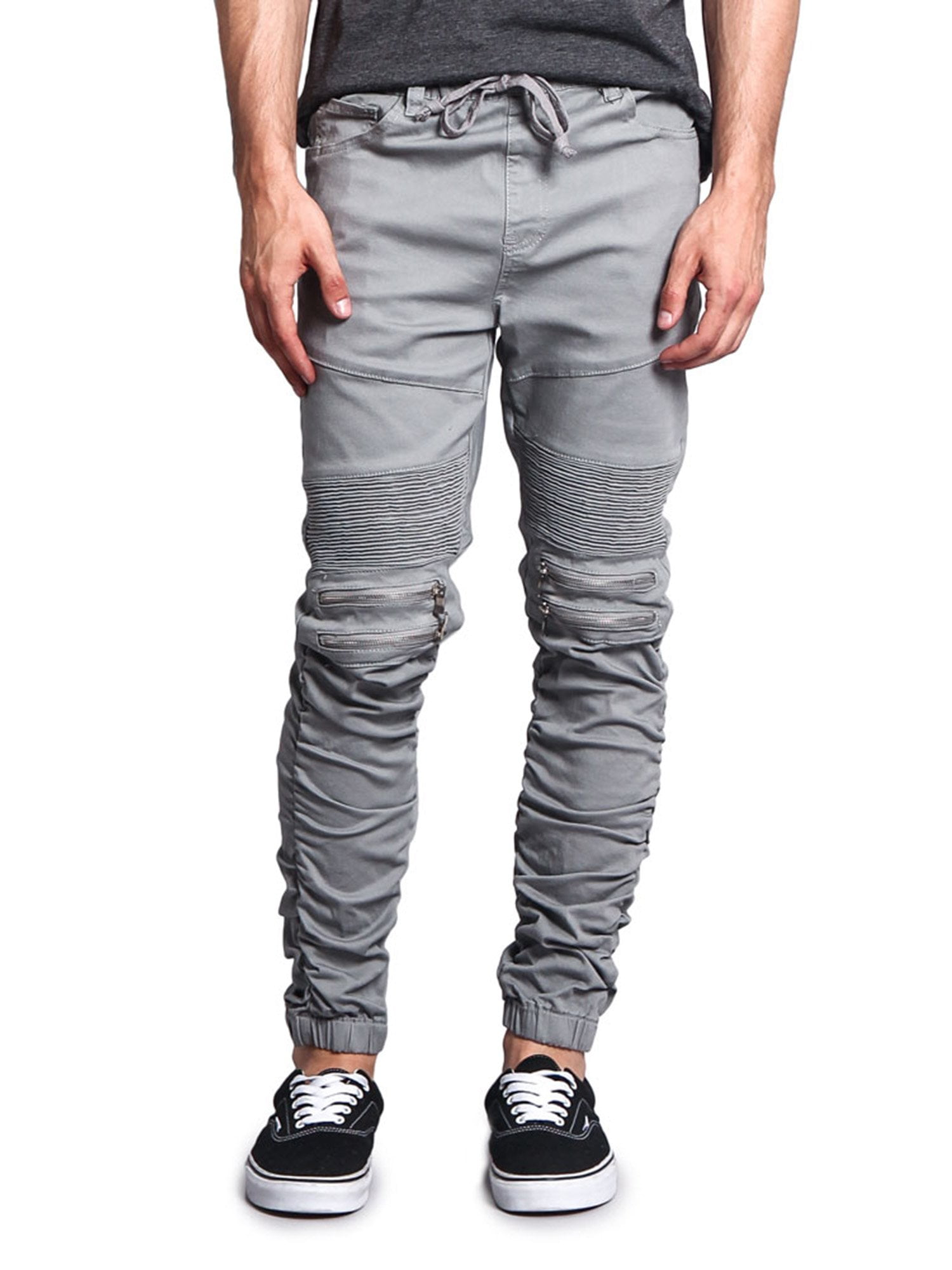Victorious Men's Scrunch Stacked Biker Twill Jogger Pants Victorious Men's Scrunch Stacked Biker Twill Jogger Pants