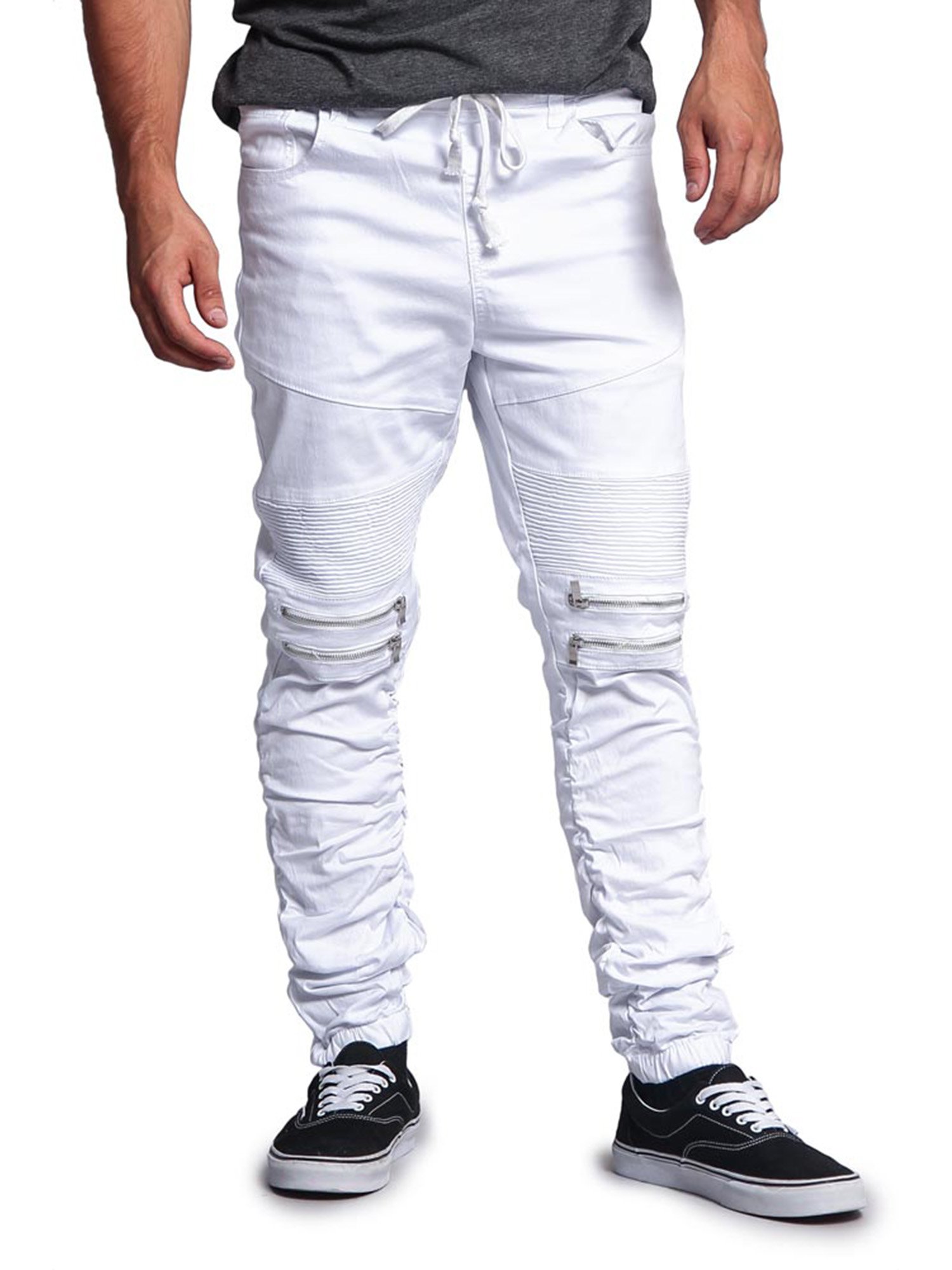 Victorious Herren Twill Jogger Hose – Stretch, Mit Cargo-Taschen, Verstellbarem Bund