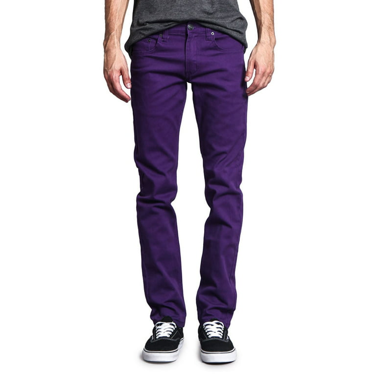 Men's Essential Skinny Fit Colored Jeans (Purple) – G-Style USA