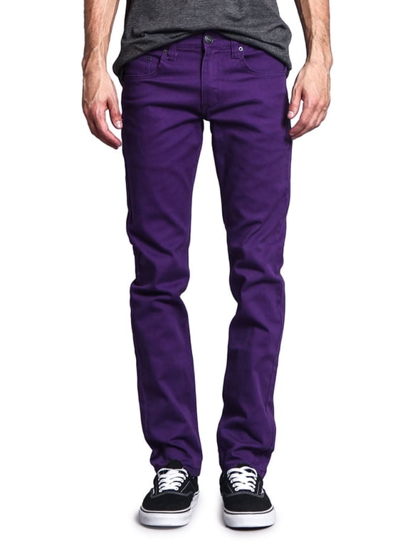 Victorious Men's Skinny Fit Color Stretch Jeans, Sizes up to 42W
