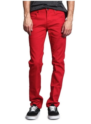 Red jeans men cheap