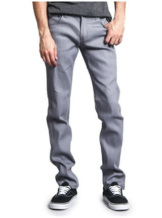 6 colors Autumn Men Gray Straight-leg Jeans Business Casual Cotton