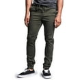 thumbnail image 1 of Victorious Men's Slant-Pocket Skinny Jogger Twill Pants JG876 - Olive - X-Large, 1 of 5