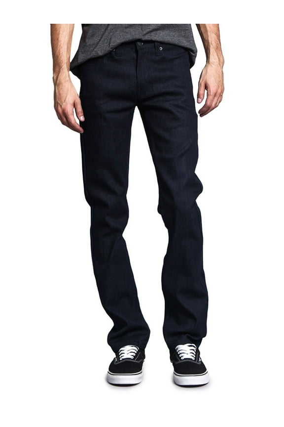 Victorious Men's Slim Fit Unwashed Raw Denim Jeans DL980 - Indigo - 32/30