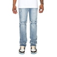 thumbnail image 1 of Victorious Men's Stacked Fit Raw Edge Distressed Denim Jeans DL1483 Indigo 32, 1 of 5