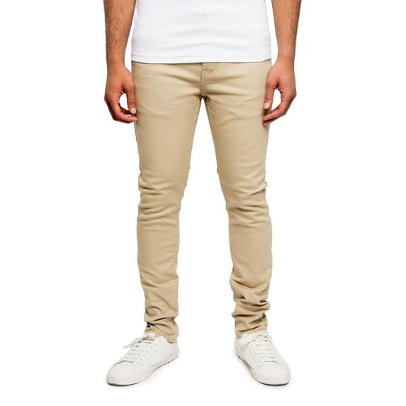 Victorious Men's Super Skinny Fit Colored Jeans DL1001WM-SUPER - Khaki - 36/32