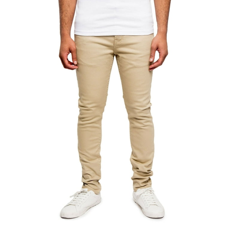Victorious Men s Super Skinny Fit Colored Jeans DL1001WM SUPER Khaki 36 32