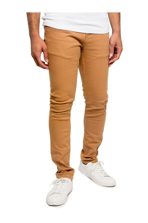 Victorious Men's Super Skinny Fit Colored Jeans DL1001WM-SUPER - Wheat - 40/32