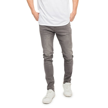 Victorious Men's Super Skinny Fit Stretch Denim Jeans DL1000 - Ash Gray - 40/30