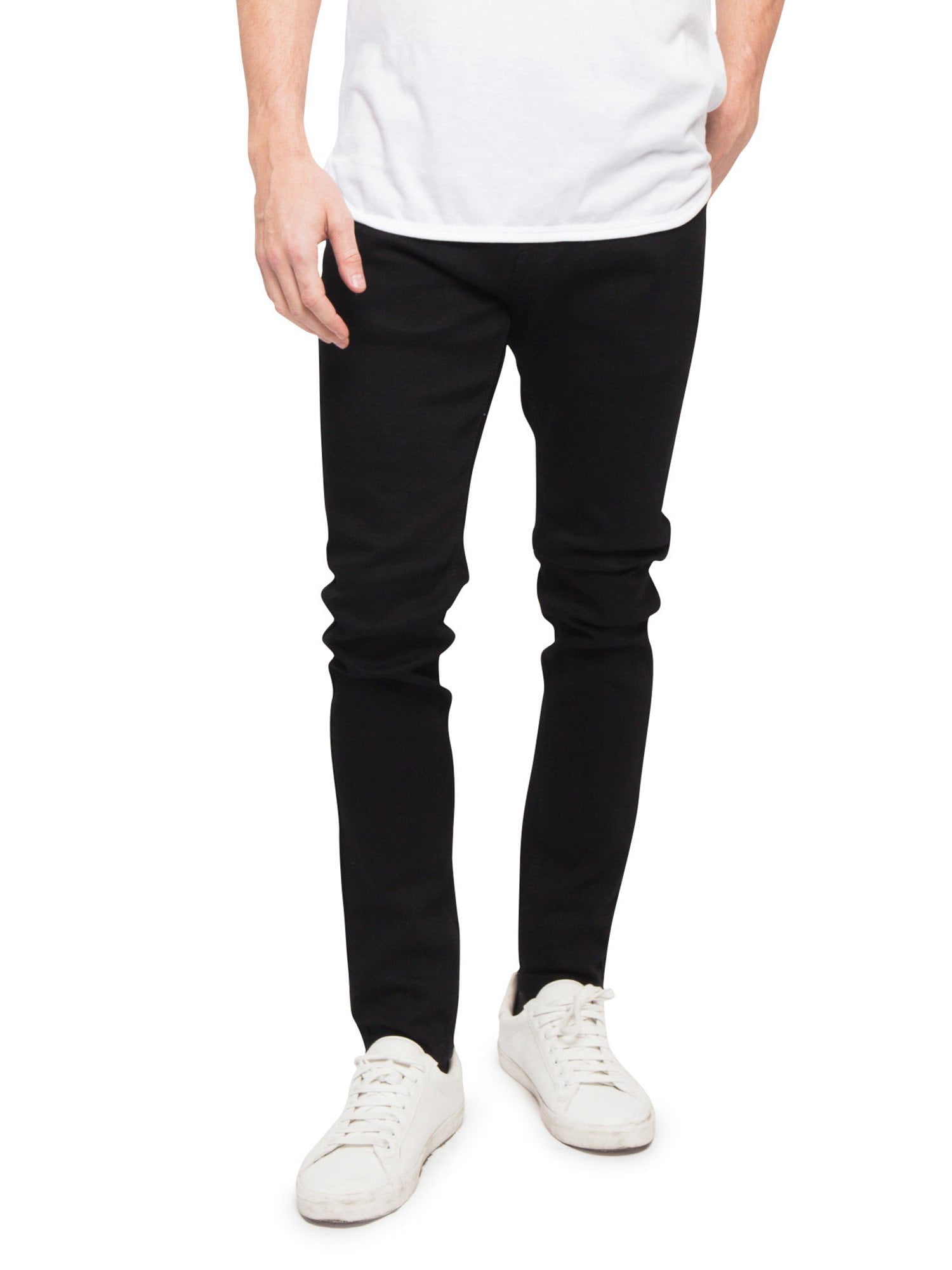 Victorious Men's Super Skinny Fit Stretch Denim Jeans DL1000 - Black ...