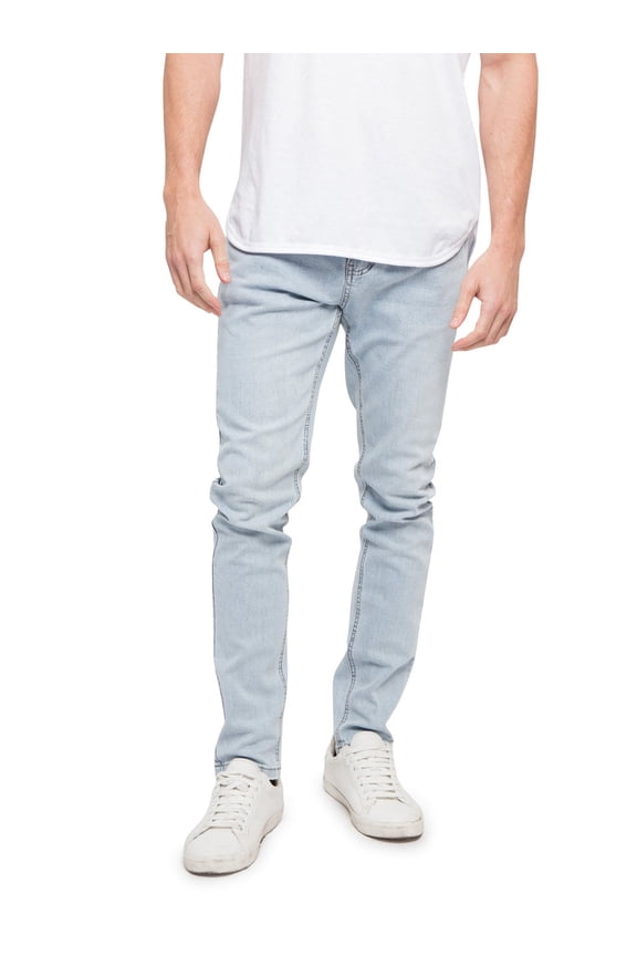 Victorious Men's Super Skinny Fit Stretch Denim Jeans DL1000 - Sky Blue - 36/32