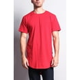 thumbnail image 1 of Victorious Men's Triple Stacked Contrast Long Length Curved Hem T-Shirt TS632 - RDB -XL, 1 of 3