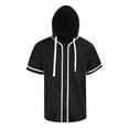 thumbnail image 1 of Victorious Men's Two Tone Hoodie Baseball Jersey BJ63 - Black - 2X-Large, 1 of 2