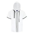 thumbnail image 1 of Victorious Men's Two Tone Hoodie Baseball Jersey BJ63 - White - Medium, 1 of 2
