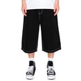 thumbnail image 1 of Victorious Men's Ultra Baggy Y2K Denim Jorts DS2114 BLACK Size 40, 1 of 5