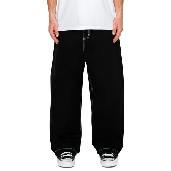 Victorious Men's Ultra Baggy Y2K Wide-Leg Denim Jeans DL981 Black 3232