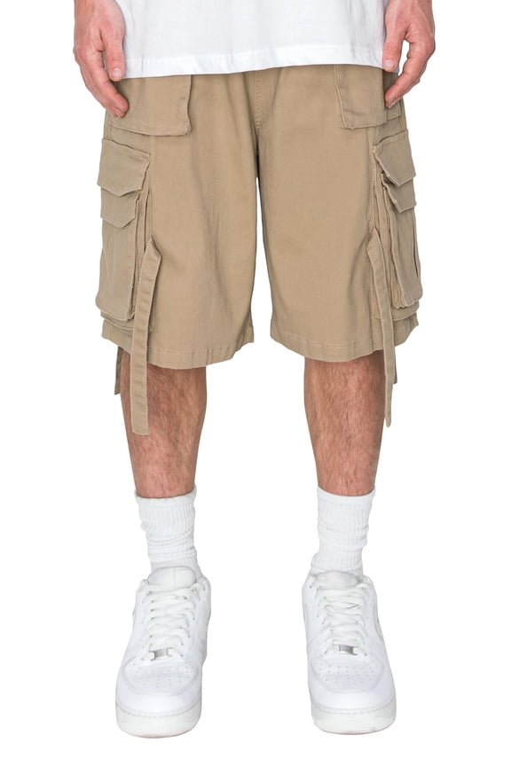 Victorious Men's Utility Cargo Jogger Shorts JS70 - KHAKI - LRG