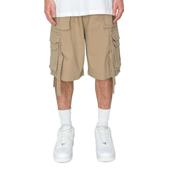 Victorious Men's Utility Cargo Jogger Shorts JS70 - KHAKI - MED
