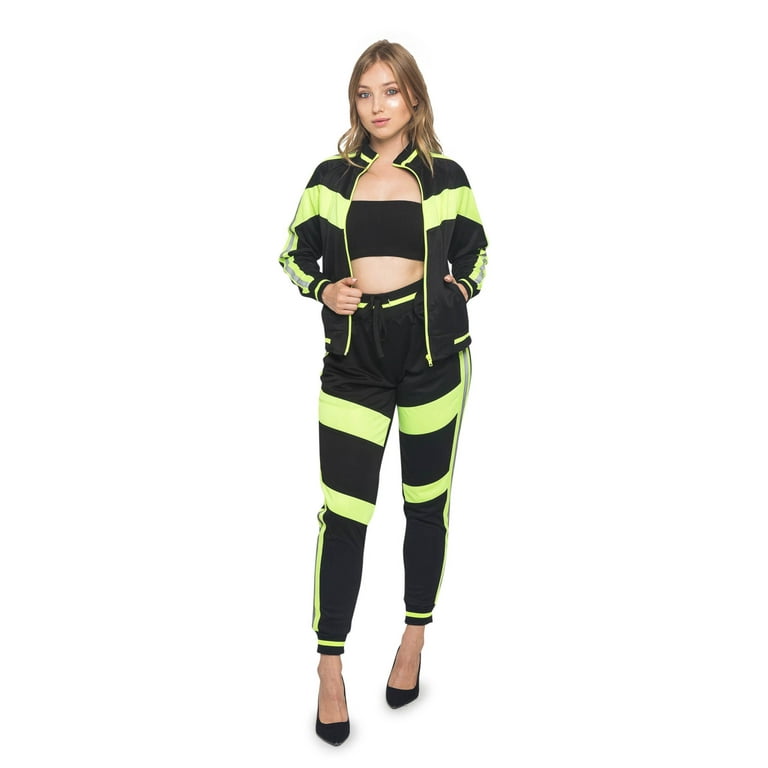 Yellow and black tracksuit womens shop