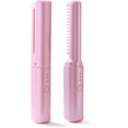 thumbnail image 1 of Victoriousact Latest Hairdressing Comb, Victorious Act Comb, Victoriouscat Hair Comb, Mini Dual Purpose Curling Iron, Rechargeable Mini Hair Straightener, 2-in-1 Portable Curling (Pink), 1 of 9