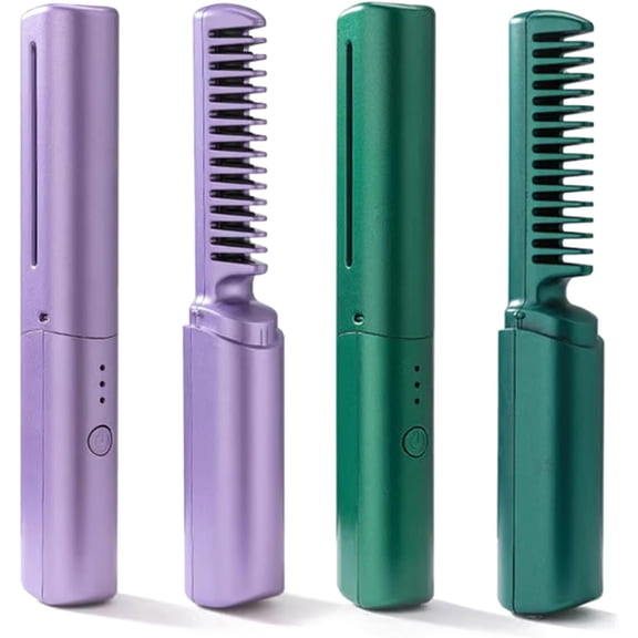 Victoriousact Latest Hairdressing Comb, Victorious Act Comb, Victoriouscat Hair Comb, Mini Dual Purpose Curling Iron, Rechargeable Mini Hair Straightener, 2-in-1 Portable Curling (2B)
