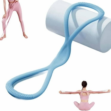 Victoriousact Resistance Bands, Figure 8 Exercise Bands for Women Men, Fullbody Yoga Pulling Rope, with Handles, High Elasticity, Tone Chest, Back & Glutes Effortlessly
