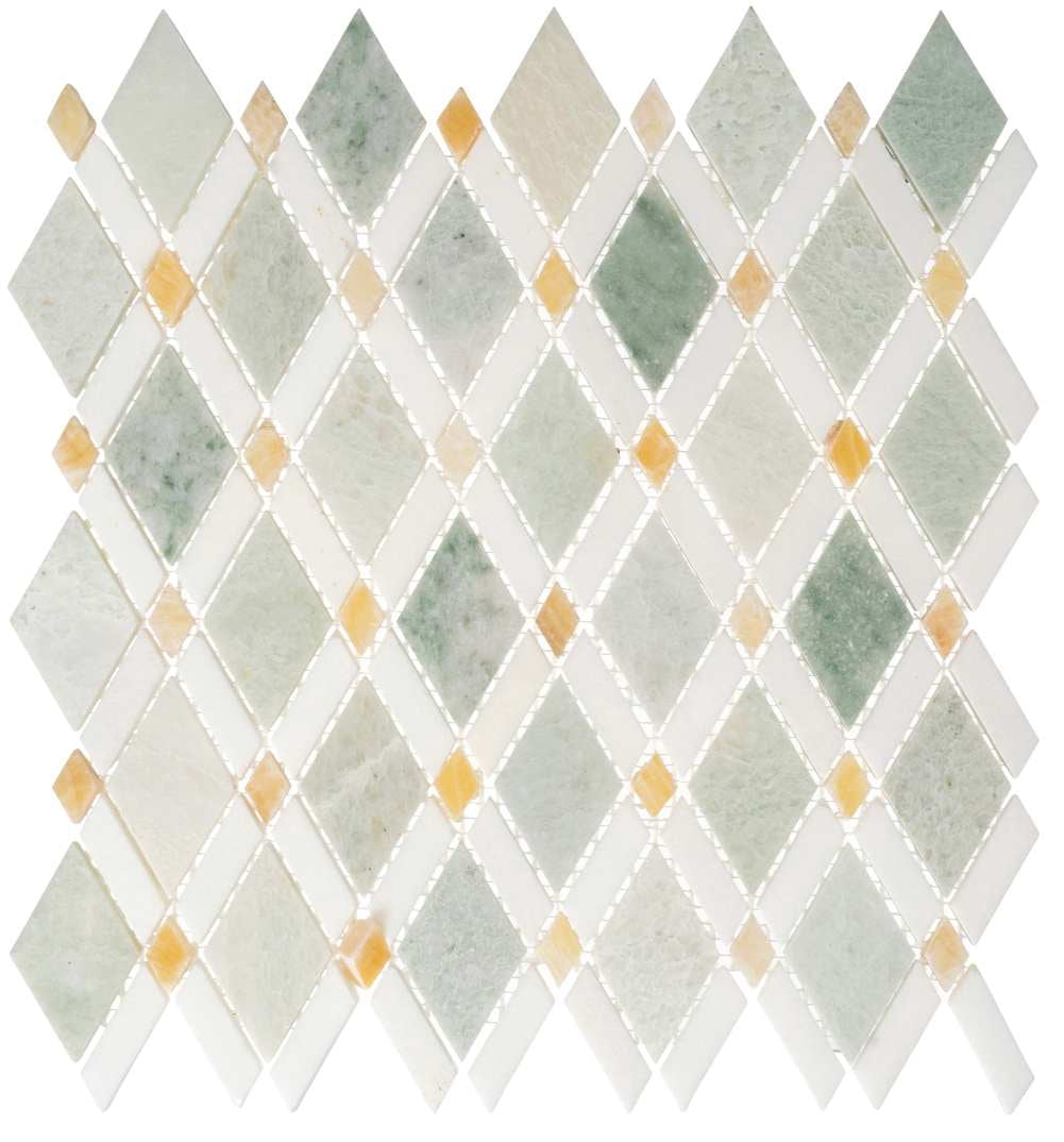 Victory 12'' x 12'' Marble Diamond Mosaic Tile in Matte Finish