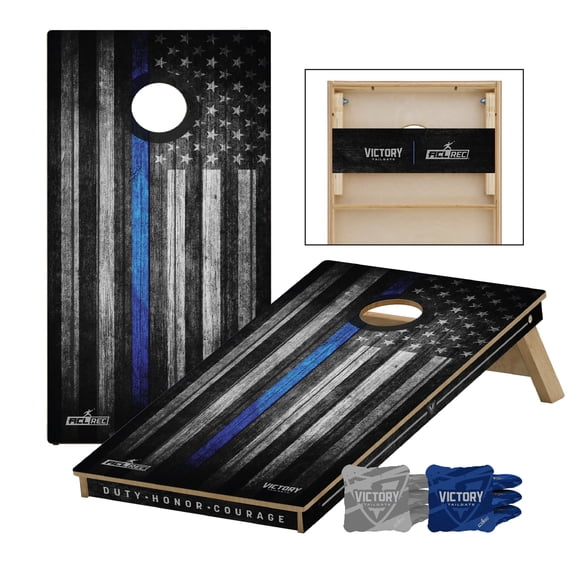 Victory 2x4 Tournament Thin Blue Line Cornhole Set