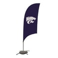 thumbnail image 1 of Kansas State Wildcats 7.5' College Sports Printed Feather Flag with Cross Base - NCAA Licensed - Super Polyester - School Banner (Purple, White), 1 of 5