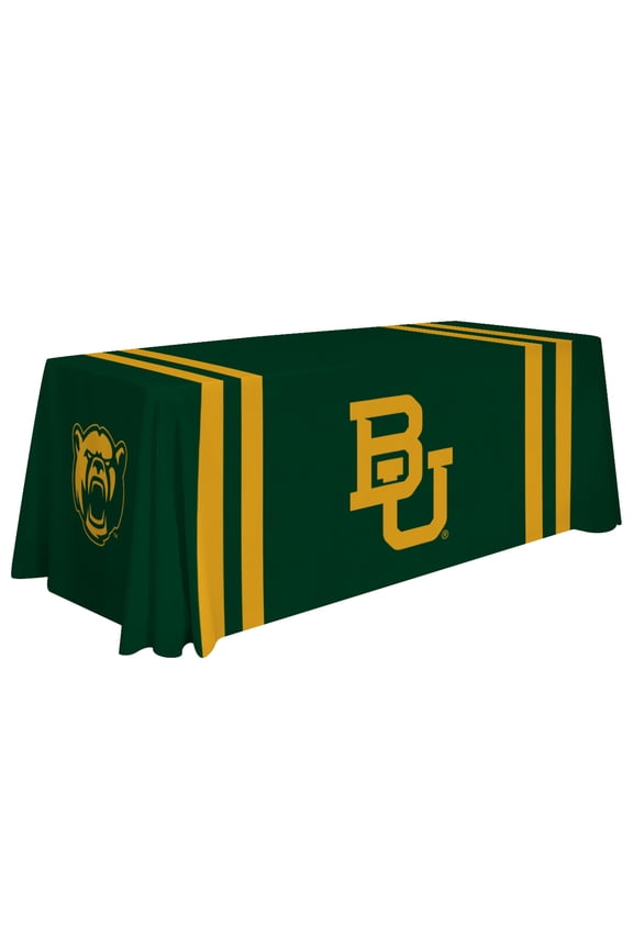Green/Yellow Baylor Bears Stripes 6' Table Cloth
