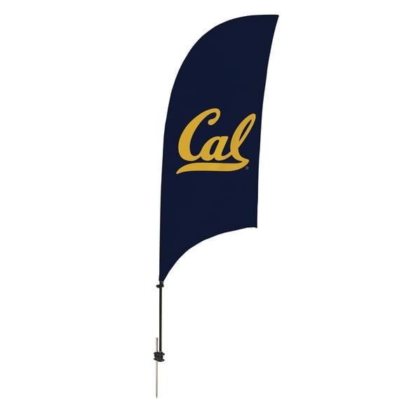 California Bears 7.5' College Sports Printed Feather Flag with Spike Base - NCAA Licensed - Super Polyester - School Banner (Navy Blue)