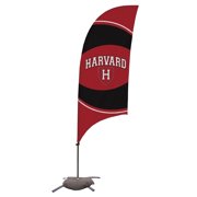 Harvard Crimson 7.5 Swirl Razor Feather Flag with Base