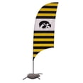 thumbnail image 1 of Iowa Hawkeyes 7.5' Stripe Razor Feather Stake Flag with Base, 1 of 1