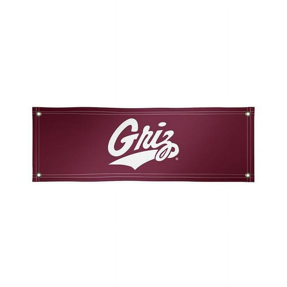 Maroon Montana Grizzlies 2' x 6' Vinyl Grizzly Horizontal Banner